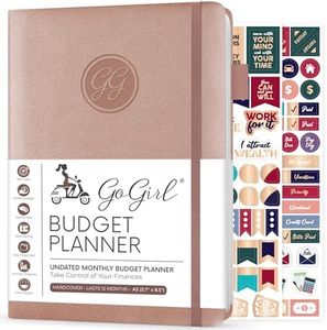 GoGirl Budget Planner – Monthly Financial Planner Organizer Budget Book. Expense Tracker Notebook Journal to Control Your Money. Undated – Start Any Time, A5 – 5.7" x 8.5", Lasts 1 Year – Rose Gold