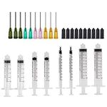 Shintop 20 Pack Syringes with Blunt Tip, 1/3/5/10ml Syringe with Dispensing Needles and Syringe Cap for Experiments, Industrial Use