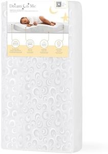 Dream On Me 2-in-1 Breathable Two-Sided 3" Portable Mini Crib Mattress, Greenguard Gold Certified, Vinyl and Breathable Fabric, White