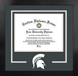 Campus Images NCAA Michigan State Spartans Unisex Spirit Diploma Manhattan Black Frame with Bonus Lithograph, Black, One Size