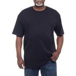 Kirkland Signature Men's Crew Neck Tee 100% Combed Heavyweight Cotton T-Shirts (Pack of 6), Black, X-Large