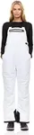 Arctic Quest Womens Ski Snow Bibs Pants Insulated Water Resistant Overalls Snowboarding Winter Waterproof Pants Women, White, 2X