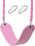 Take Me Away Pink Swing Seat - Heavy Duty Chain Plastic Coated - Playground Swing Set Accessories Replacement