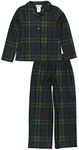 Komar Kids Holiday Green Plaid Big Girls 2pc Coat Pajamas (10-12, Girls Green)