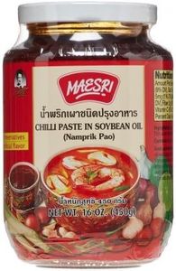 Chilli Paste in Soybean Oil - Nam Prik Pao (Thai Chili Paste) 16 Ounce Jar