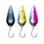 ETIC Cobra Fishing Spoons, Lures Kit 100% Brass | 2.5" - ½oz | for Trout Pike Walleye Musky Bass and More (3pcs)