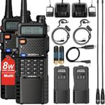 2 Pack BAOFENG UV-5R Ham Radio 8W w