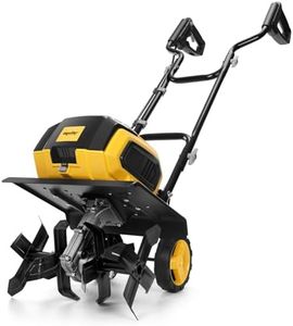 40V Brushless Cordless Tiller Cultivator Compatible with Dewalt 20V Max Battery(Tool Only), Electric Garden Tiller w/16 Steel Tines, 14.2" Tilling Width, 8.7" Depth, Safety Lock, Portable Rototiller