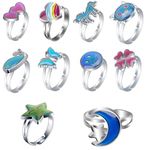 10pcs Mood Ring For Kids Girls Rings Stuff For Girls Rings For Girls Boys Stuff For Boys Girls Women Halloween Birthday Party Favors Carnival Costume Accessories