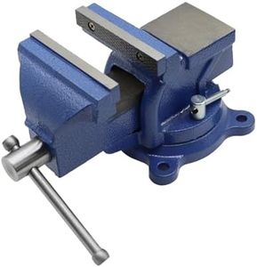 Nakkaa 4" Bench Vise Ductile Cast Iron Bench Vise with 360° Flexible Swivel Locking Base Heavy Duty Home Work 4 Inch Bench Vice