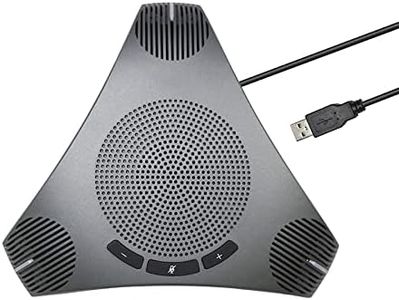 Portable Speakerphone, Conference Speaker Microphone, 360° Voice Pickup Microphone USB Speakerphone, Plug and Play, Noise Reduction Conference Mic Compatible with Leading Platforms, Home Office