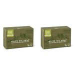 Little Soap Olive Oil Soap Bar - Vegan, Cruelty Free, No SLS or Parabens, Mediterranean Range, Bar of Soap Perfect for Sensitive Skin, Natural Eco Friendly Body & Hand Soap, 100g (Olive) (Pack of 2)