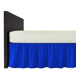 COMFORTESY Plain Dyed Poly-Cotton Frilled Bed Base Valance Sheet - Easy Care, In 20 Colours - Machine Washable (Royal Blue, Single)