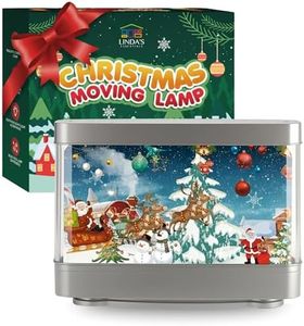 Linda's Essentials Christmas Gifts for Kids Moving Lamp, Unique Fun Holiday Decoration & Night Light, Baby Aquarium Toy with Moving Christmas Scene