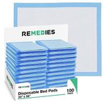 Disposable Underpads, Super-Absorbent Under Pads, 30" X 36", 85 Gram, 3g Sap 100 Count (2 Bags of 50)