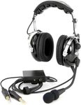 Rugged Air RA950 Stereo General Aviation Pilot Headset with Active Noise Reduction Featuring Gel Ear Seals and Full Flex Boom Mic