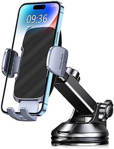 CIRYCASE Support Téléphone Voiture, 2024 Amélioré [Ventouse Ultra Puissante] Porte Voiture Telephone Tableau de Bord, Rotation 360° & Opération à Une Main, Attache Voiture Pare-Brise (4-7" Smartphone)