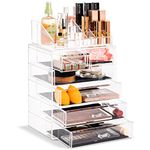 Sorbus® Acrylic Cosmetics Makeup and Jewellery Storage Case Display Set (Set Style 2)