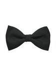 The Tie Hub Black Silk Bow Tie for Men Black