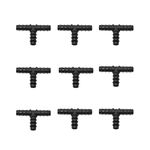 Grassland™ Agro 12mm Tee Connector Drip Irrigation kit Watering lateral Pipe Fitting Accessories (Pack of 100)