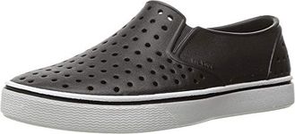 Native Shoes, Miles, Kids Shoe, Jiffy Black/Shell White, 11 Little Kid