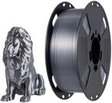 Silk Grey PLA Filament 1.75mm 1KG 3D Printing Filament Silky Gray PLA Shiny Shine Metallic PLA Grey 3D Printer Material FDM 3D Printer CC3D Iron Gray