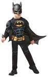 Rubie's Official Batman Black Deluxe Child's Costume, Superhero Fancy Dress, Child's Size Small Age 3-4, Height 104 cm