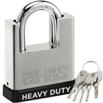 H&S 5 Keys 60mm Heavy Duty Padlock - Warehouse Container Garage Shutter Gate Chain Shed Lock - Padlocks with Keys - Locks - Locker Padlocks - Pad Lock