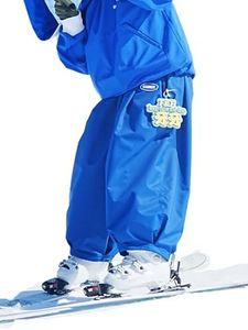 xwxwseui DOOREK Super Baggy Style Snow Pants for Men Women Insulated Ski Pants Unisex 3L Fabric Waterproof Cargo Snow Pants (Blue, One Size)