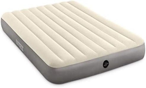 INTEX 64103 Dura-Beam Standard Single-High Air Mattress: Fiber-Tech – Queen Size – 10in Bed Height – 270kg Weight Capacity – Pump Sold Separately