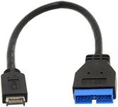 chenyang USB 3.0 19/20Pin to USB 3.1 Type-E Front Panel Header Motherboard Extension Cable Adapter 20cm