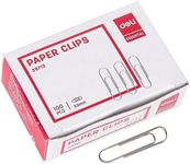 Deli Nickel Plated Paper Clip 100-P