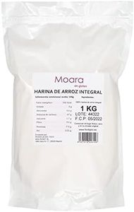 Harina de arroz integral 100% natural, sin gluten, vegana. 1kg