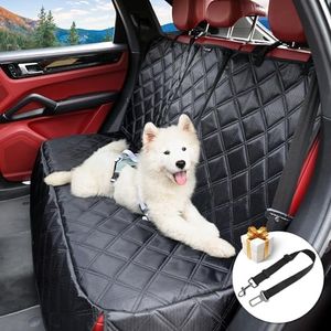 KYG Funda Coche Perros Asiento Trasero Premium Protector Coche Perros Asiento Trasero Antideslizante Cubre Asientos Coche Perro Fácil de Limpiar Impermeable y Resistente Funda Coche Perro
