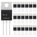 ALLECIN TIP41C TIP41 NPN Transistor 6A 100V Darlington Silicon Power Transistors 3-Pin TO-220 (Pack of 20)