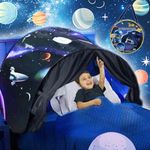 Funnyhomestyle Dream Bed Tents for Boys Girls, Foldable Magic Bed Tent for Children, Pop up Sleep Tent for Kids Bedroom Play Tent on Bed,Christmas Birthday Gifts (Space)