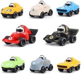 Elementoy 8-Pack Alloy Press to Go Toy Cars, Die-cast Collectible Model Race Cars, Birthday Christmas Holiday Party Gift for Kids 3+, Adults, and Collectors, Multi-Color (Cars #1 to #8)