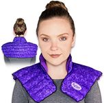 MyCare Heating Pad | Microwavable Large Neck and Shoulder Wrap for Instant Pain Relief - Weighted and Deep Moist Heat Pack for Stiffness, Arthritis, Bursitis, and Relaxation - Safe Natural Home Remedy