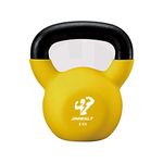 JIMWALT Jimwalt Premium Half Coating Neoprene Kettlebells Neoprene Neoparene Kettlebell, 8 kg (Yellow)