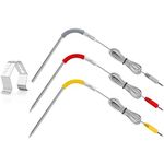 3 Pack Grill Probe Replacement for Weber iGrill 2 iGrill Mini iGrill 3 with 4 Probe Clip Holders Weber igrill Replacement Probe Temperature Probe