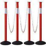 4 Pack Traffic Delineator Post Cone