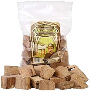 Fumadores de Axtschlag, trozos de madera para fumar, roble - roble, madera, 1.5 kg