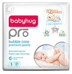 Babyhug Pro Bubble Care Premium Pant Style Diapers Small - 21 Pieces, unisex