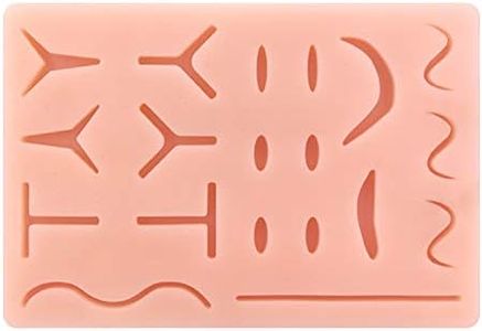 Medarchitect Upgraded Suture Practice Pad Reusable Silicone Medical Training Skin Model with 19 Pre-Cut Wounds for Medical Practice Suturing Medical Student Training Education Course