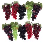 10 Bunches Fake Grapes Artificial Fruit Artificial Grapes for Home House Kitchen Party Wedding Photography Decor 5 Colors