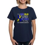 CafePress DS Means World to Me 2 Women's Dark T Shirt Womens Cotton T-Shirt Navy