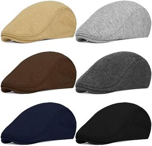 KUTTOR 6 Pieces Men's Newsboy Caps Gatsby Cabbie Driving Hunting Cap Newsboy Flat Cap Irish Hats