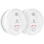 X-Sense Smoke Alarm for Home, 10-Year Battery Fire Alarm, LED Indicator & Silence Button, Smoke Detector Battery Operated, Conforms to EN 14604 Standard, SD11, 2-Pack