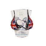 Boobs and Union Jack Bikini Shot Glass London Flag Souvenir! Souvenir/Speicher/Memoria! Cute Union Jack Shot Glass with Built-in Bikini! Verre à Shot/Schnapsglas/Colpo di Vetro/Chupito!