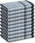 A & B TRADERS Wonderdry Tea Towels Kitchen Pack of 10, Cotton Absorbent Long Lasting Catering Bar Towel (Black)